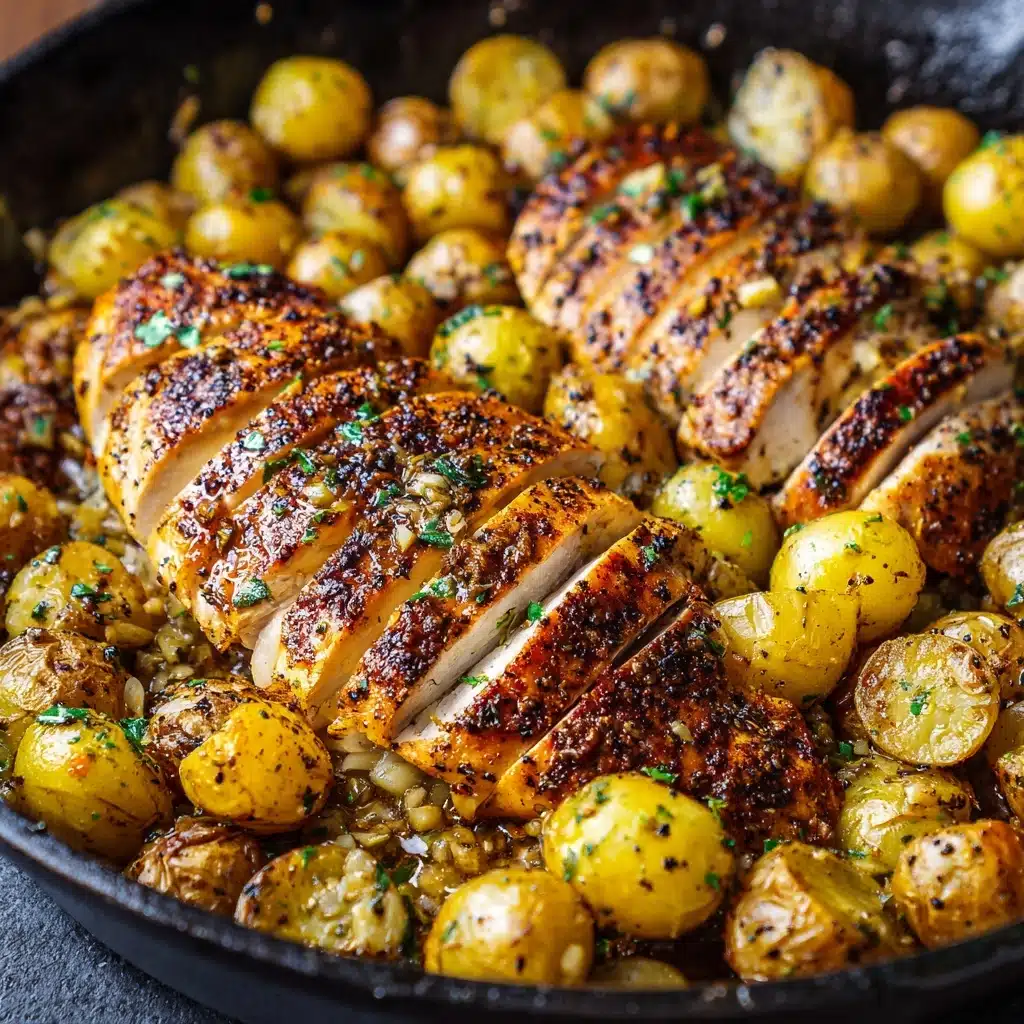 Garlic Butter Chicken and Potatoes Skillet Recipe