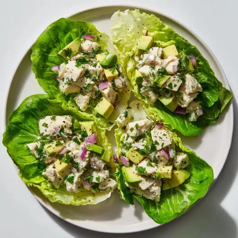 Avocado Chicken Salad Lettuce Wraps Recipe