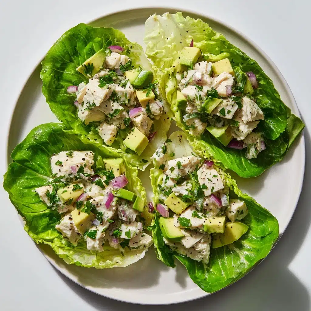 Avocado Chicken Salad Lettuce Wraps Recipe
