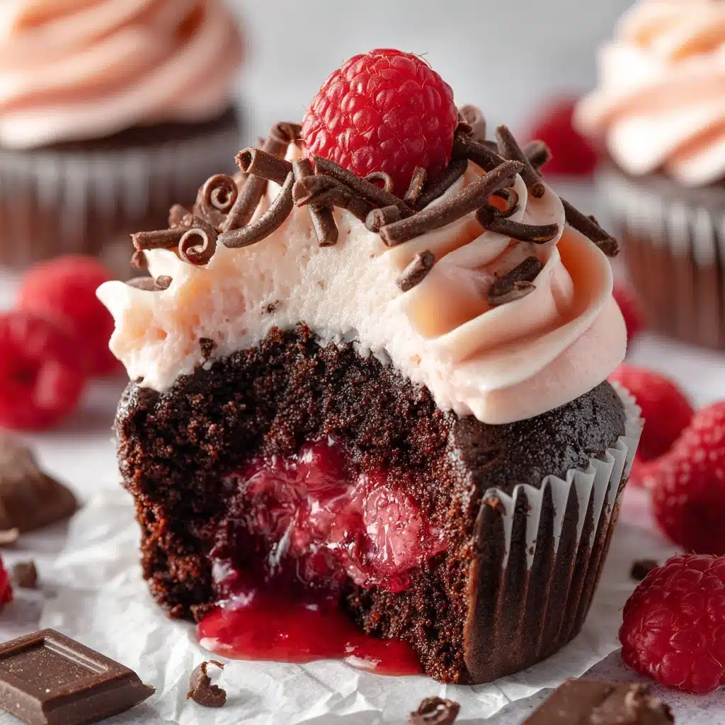Raspberry Chocolate Lava Cupcakes Recipe - Recipe Image