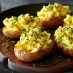 Scrambled Eggs with Grated Potato and Chives Recipe
