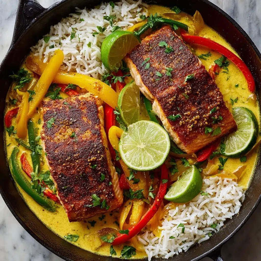 Caribbean Coconut Curry Salmon Recipe - Recipe Image