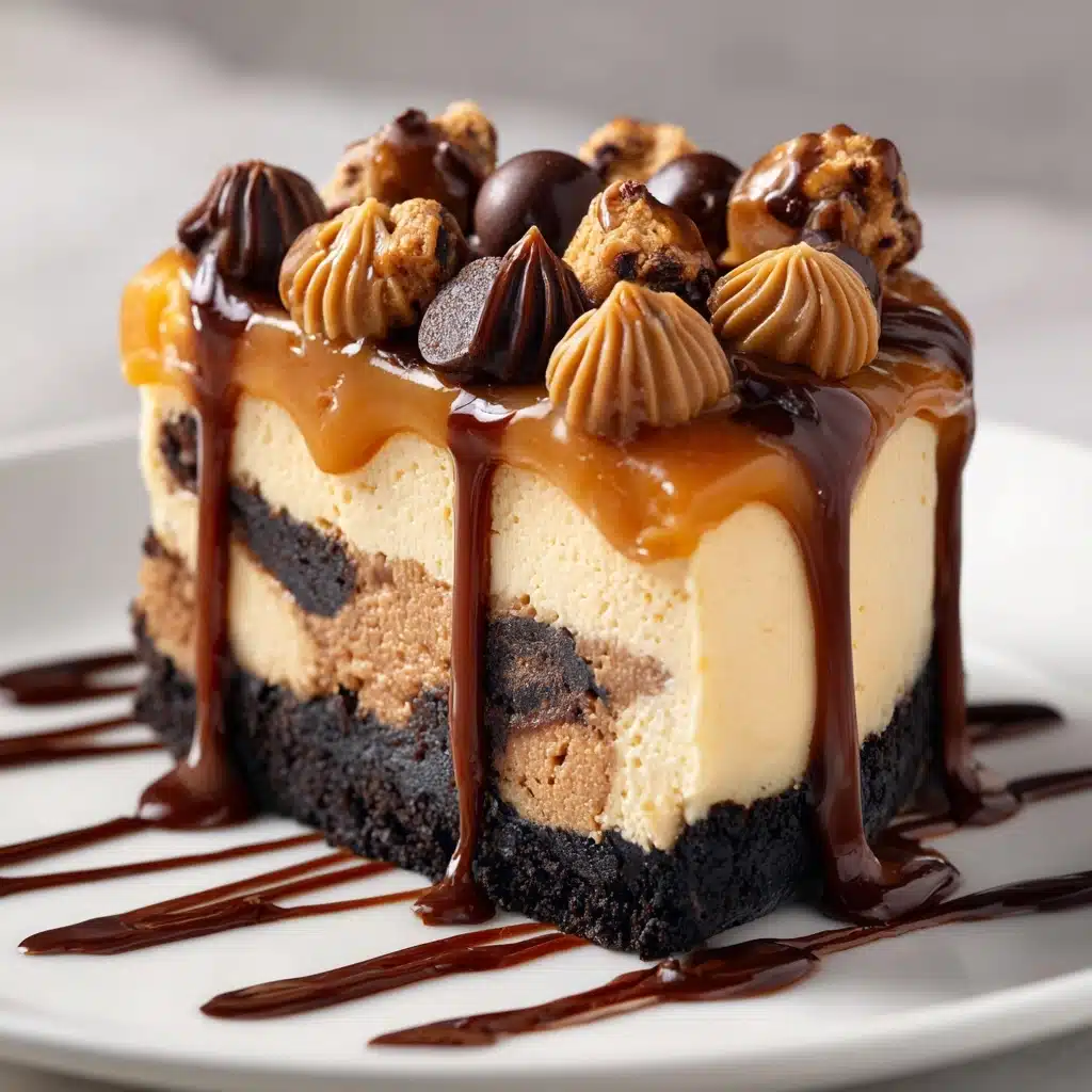 Caramel Chocolate Coffee Cheesecake Recipe - Recipe Image