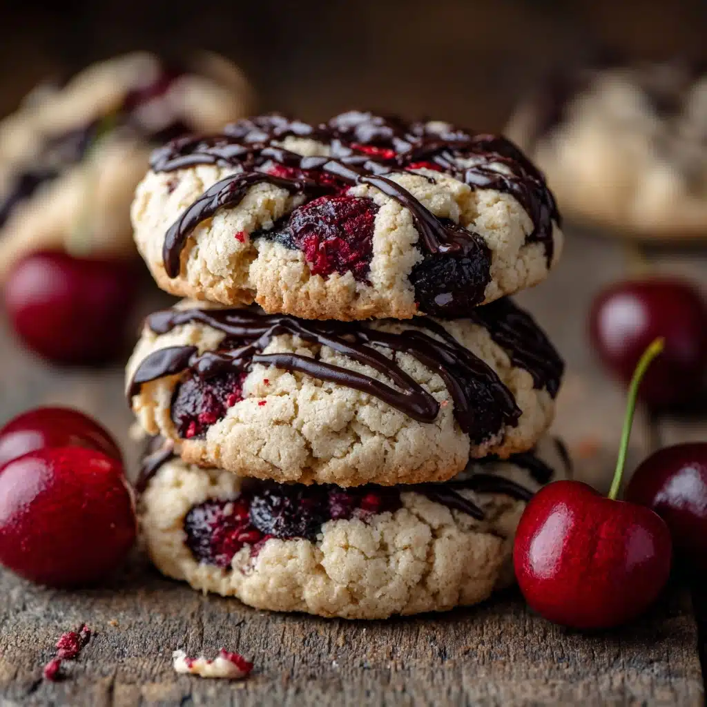 White Chocolate Cherry Shortbread Cookies Recipe - Recipe Image
