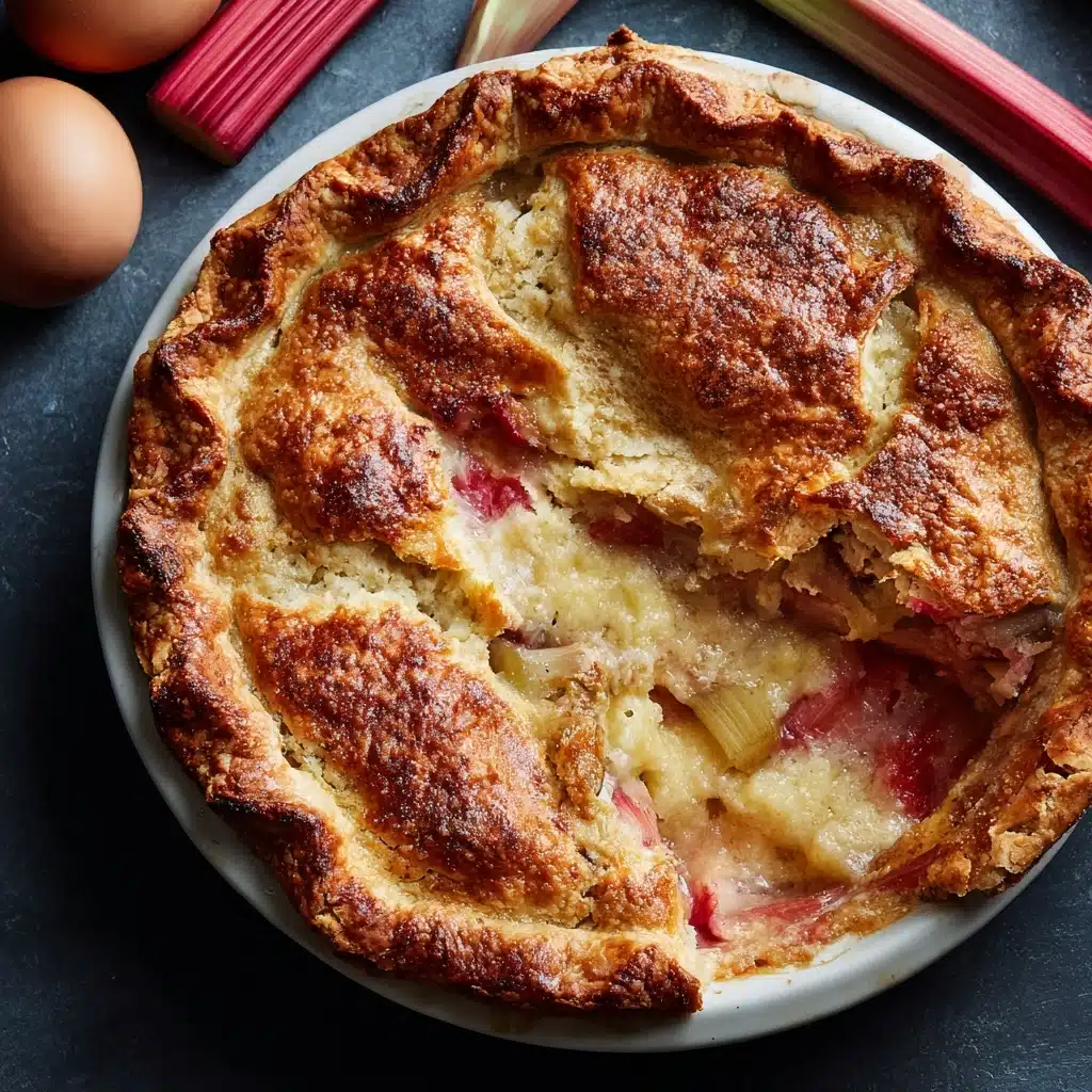 Rhubarb Custard Pie Recipe - Recipe Image