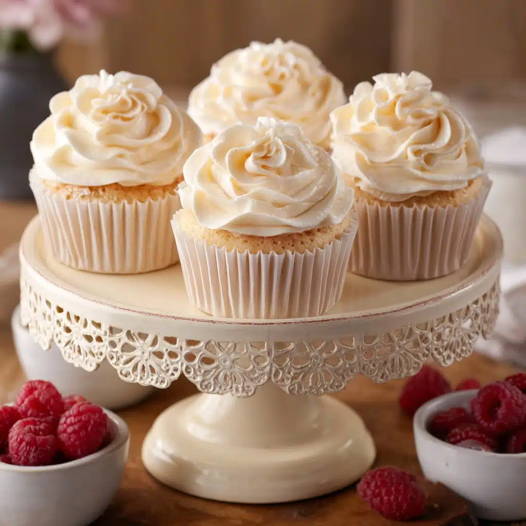 Almond Wedding Cake Cupcakes with Raspberry Filling Recipe - Recipe Image