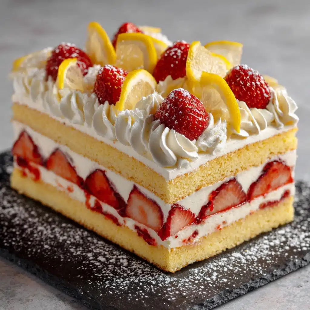 Strawberry Lemon Layer Cake Recipe