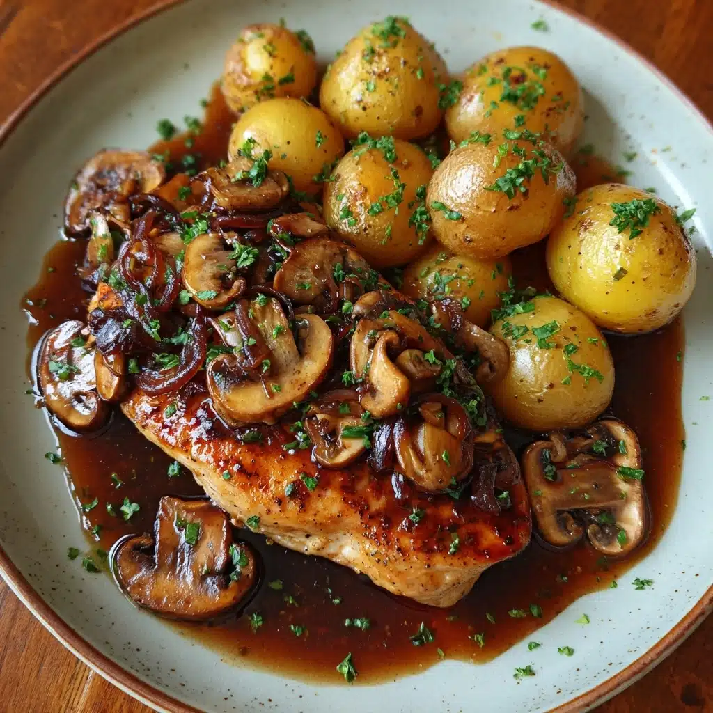 Chicken with Mushrooms and Potatoes Recipe - Recipe Image