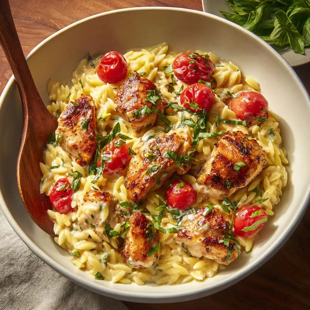 Slow Cooker Creamy Tuscan Chicken Orzo Recipe