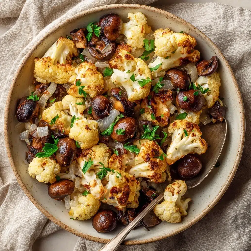 Garlic Cauliflower and Mushrooms Recipe - Recipe Image