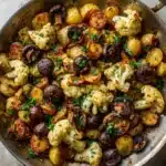 Garlic Mushrooms Cauliflower Skillet Recipe