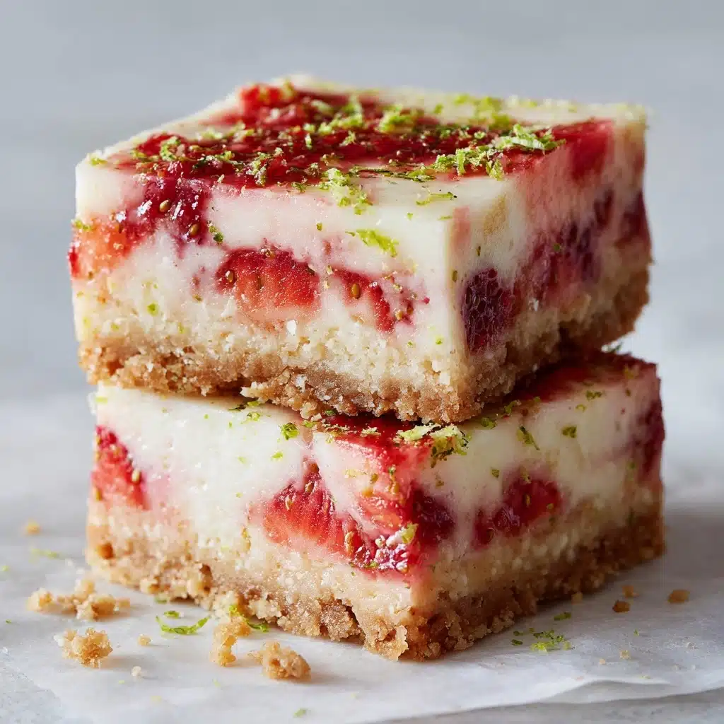 Strawberry Lime White Chocolate Gooey Bars Recipe - Recipe Image