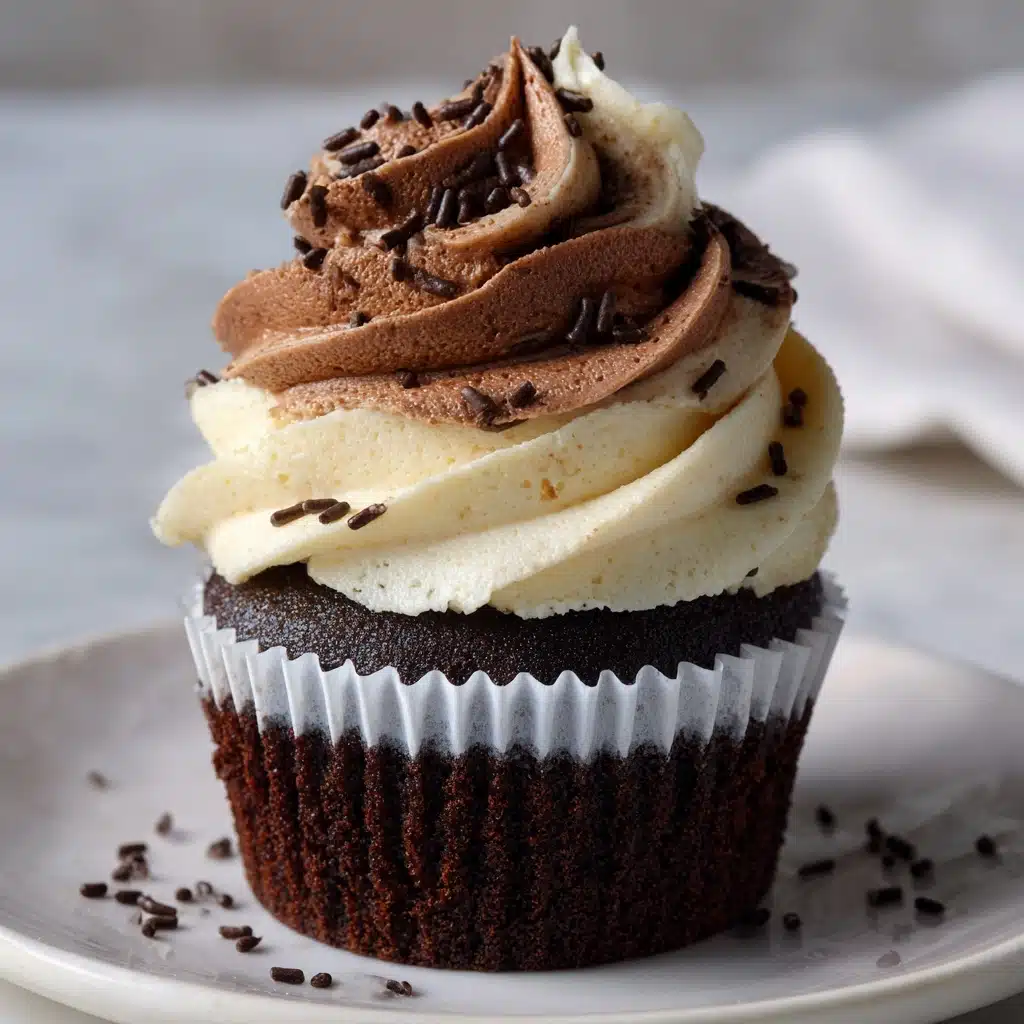 Marble Black and White Cupcakes Recipe - Recipe Image