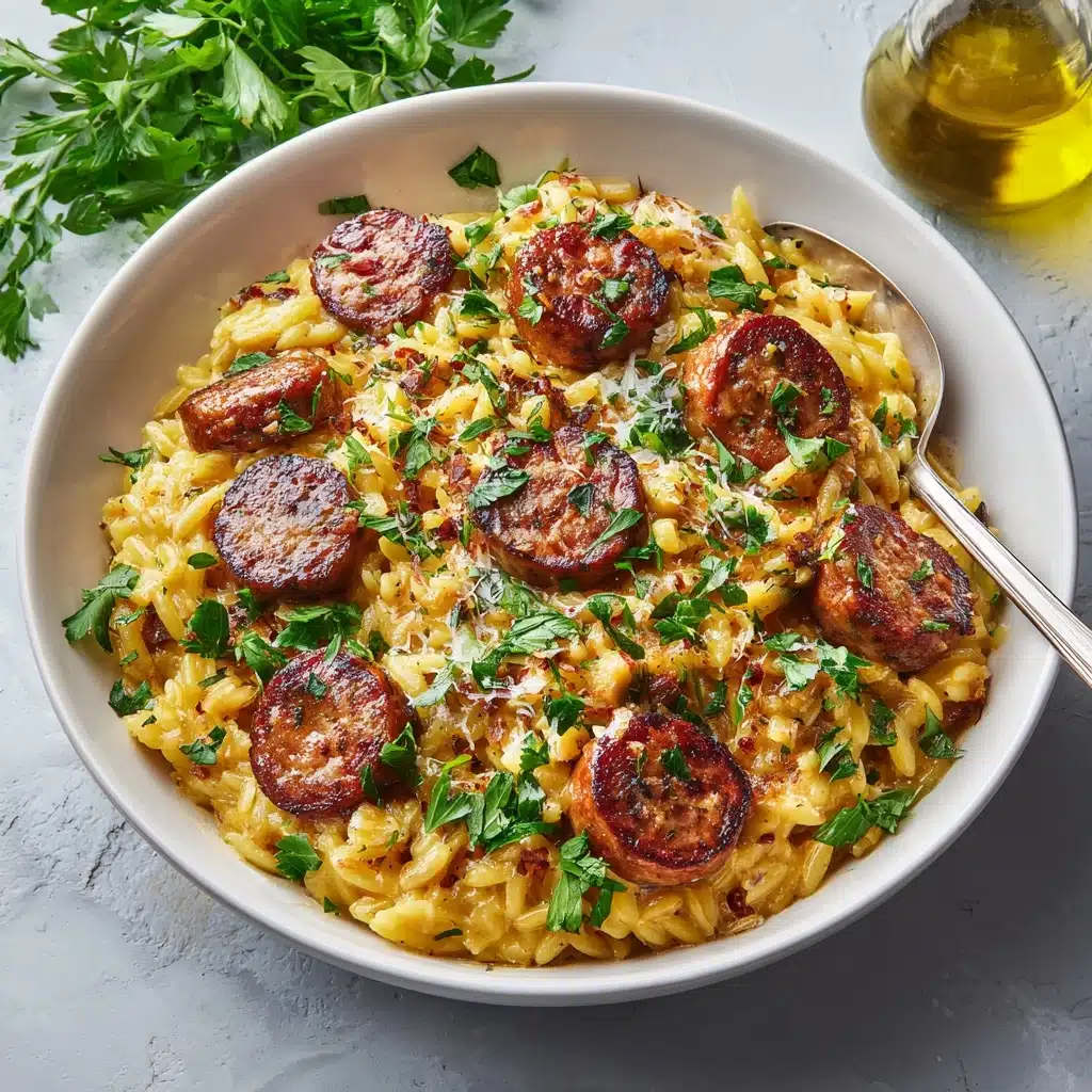 Creamy Chicken Sausage Orzo Recipe
