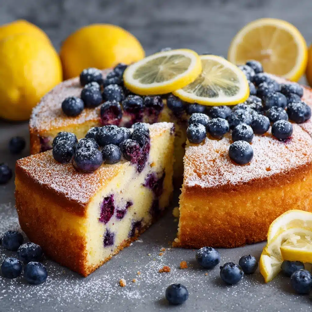Easy Vegan Lemon Blueberry Cake Recipe - Recipe Image