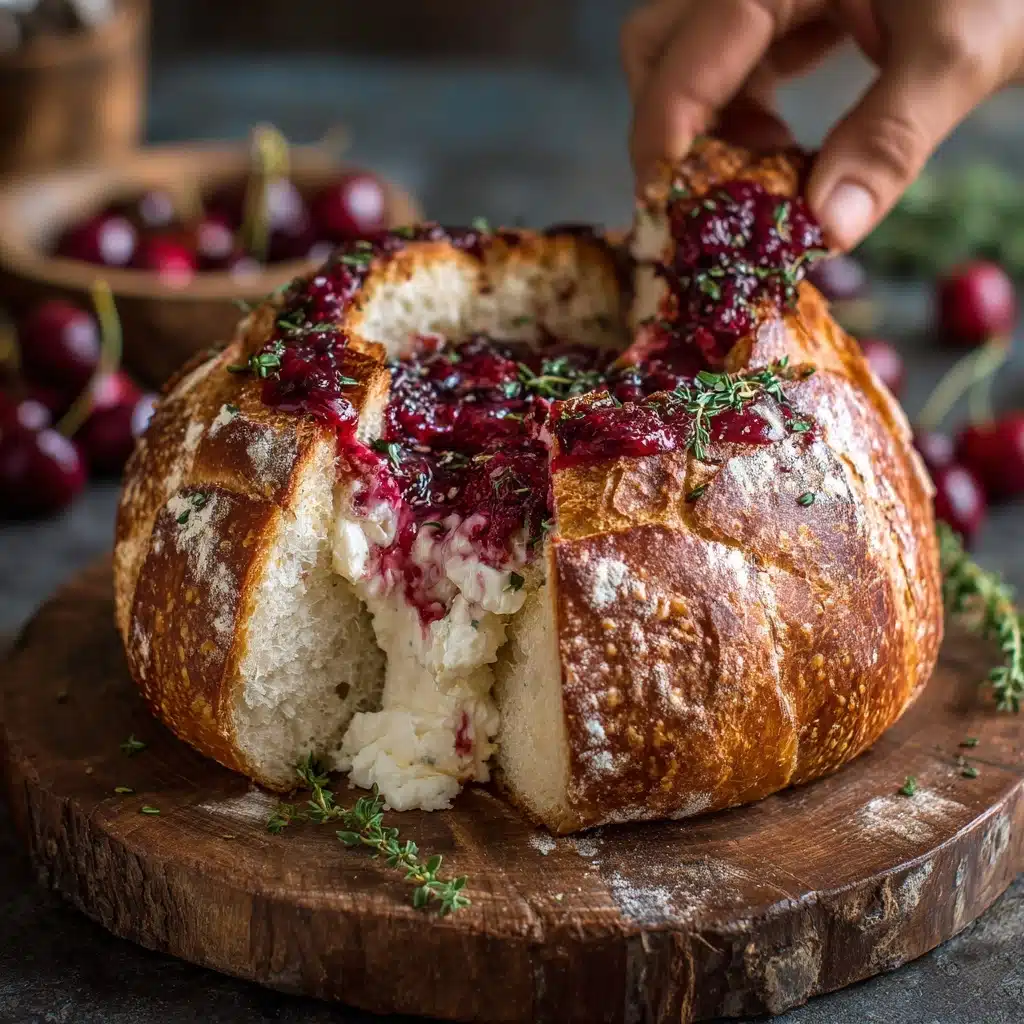 Baked Cranberry Brie Bread Bowl Recipe - Recipe Image