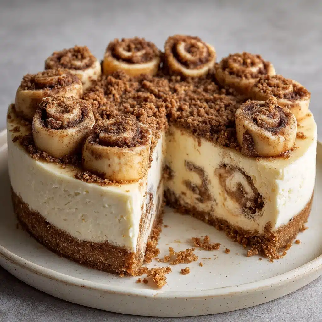 Decadent Cinnamon Roll Cheesecake Recipe - Recipe Image