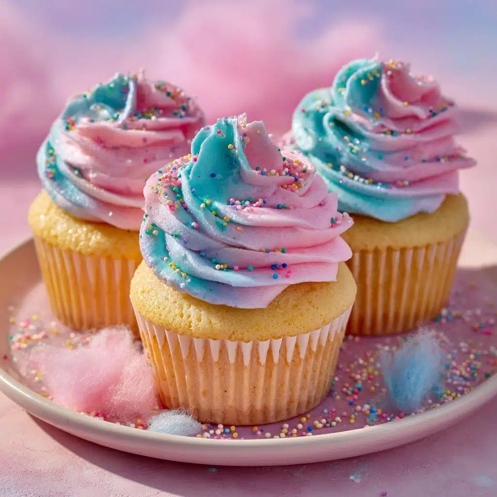The Best Cotton Candy Cupcakes Recipe - Recipe Image