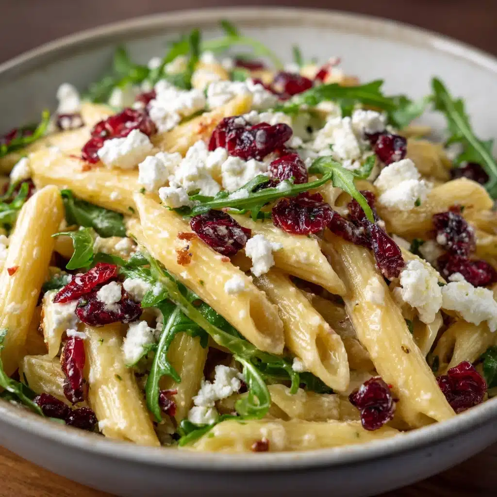 Feta & Cranberry Penne Salad with Orange Vinaigrette Recipe - Recipe Image