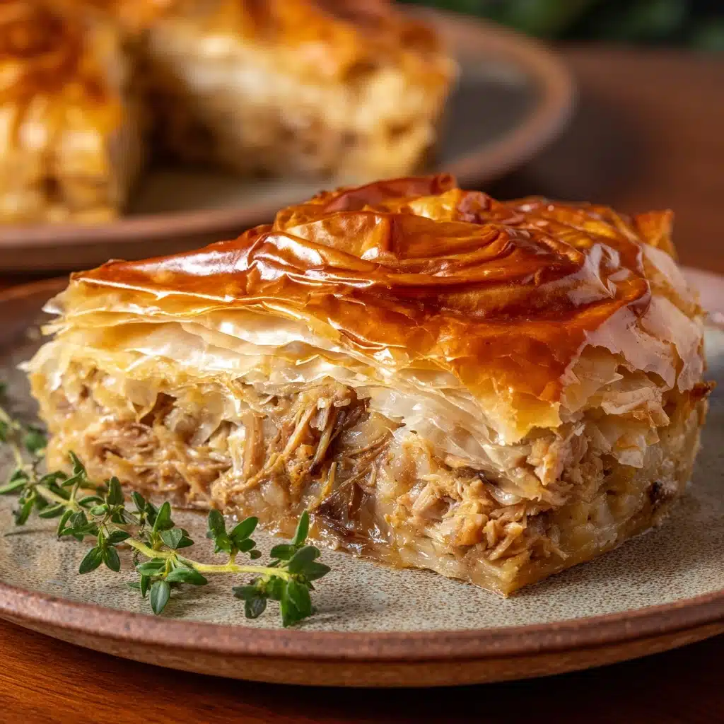 Savory Chicken and Mushroom Puff Pastry Delight Recipe - Recipe Image