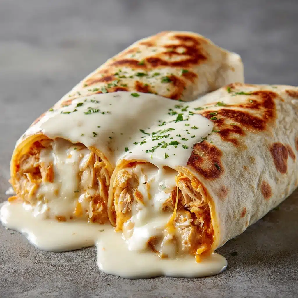 Cheesy Chicken Alfredo Wraps Recipe - Recipe Image