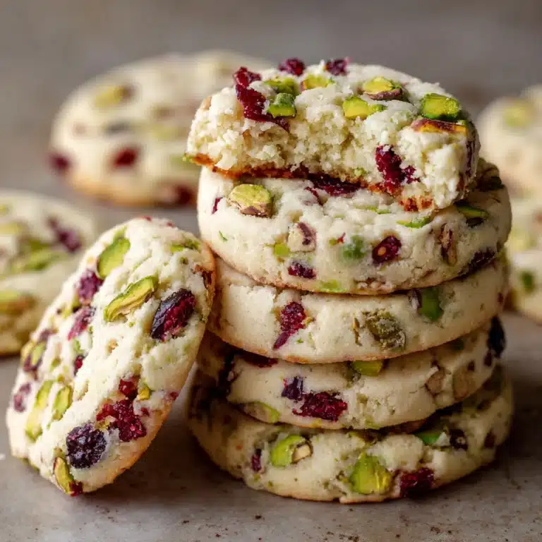 Cranberry Pistachio Shortbread Cookies Recipe