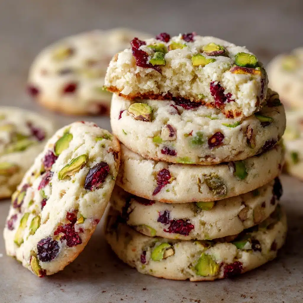 Cranberry Pistachio Shortbread Cookies Recipe