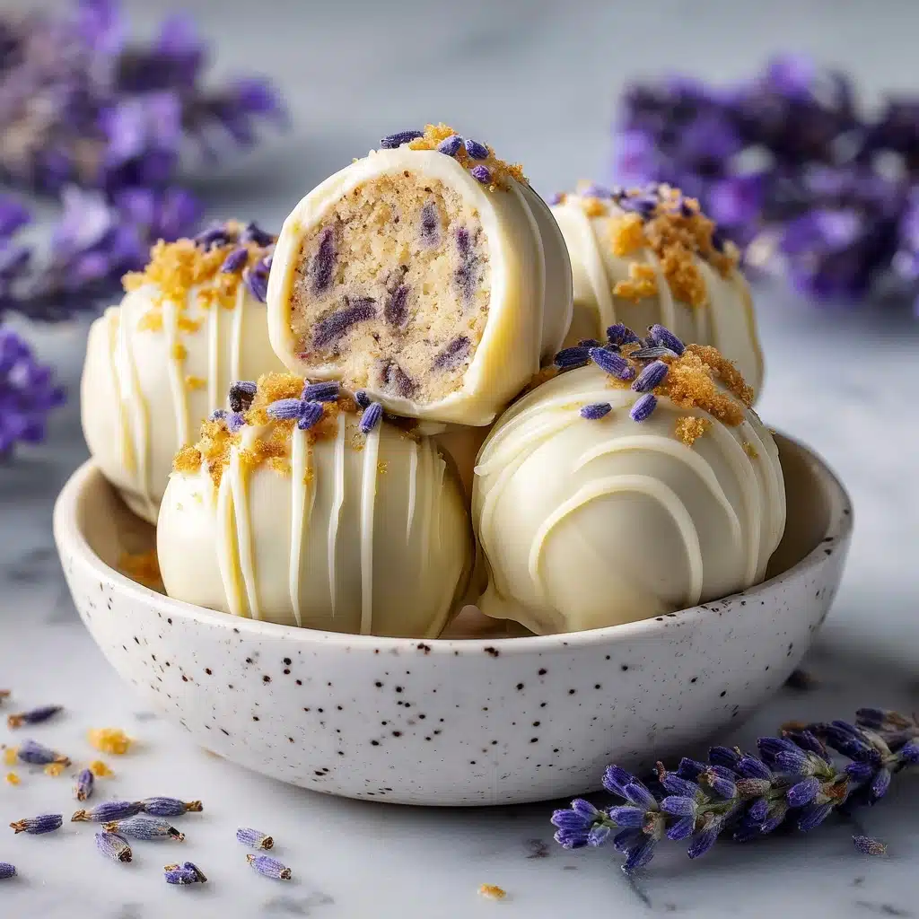 Honey Lavender White Chocolate Truffles Recipe - Recipe Image