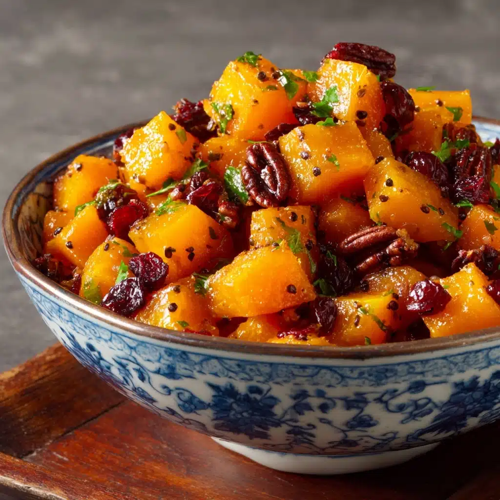 Roasted Butternut Squash with Cranberries and Pecans Recipe - Recipe Image