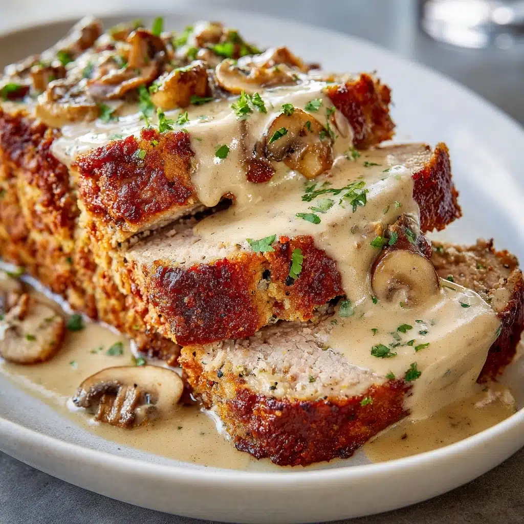 Chicken Cordon Bleu Meatloaf with Creamy Dijon Gravy Recipe - Recipe Image