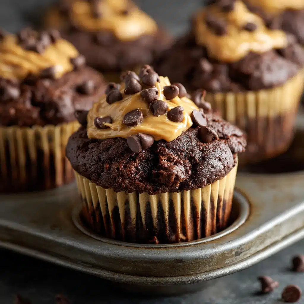 Chocolate Peanut Butter Banana Muffins Recipe - Recipe Image