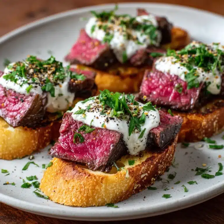Steak Crostini with Horseradish Cream Recipe