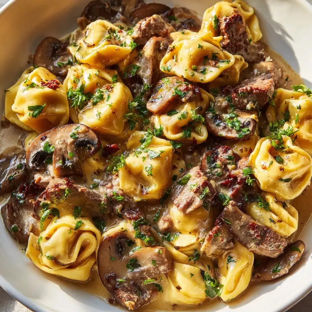 Philly Cheesesteak Tortellini Pasta Recipe - Recipe Image
