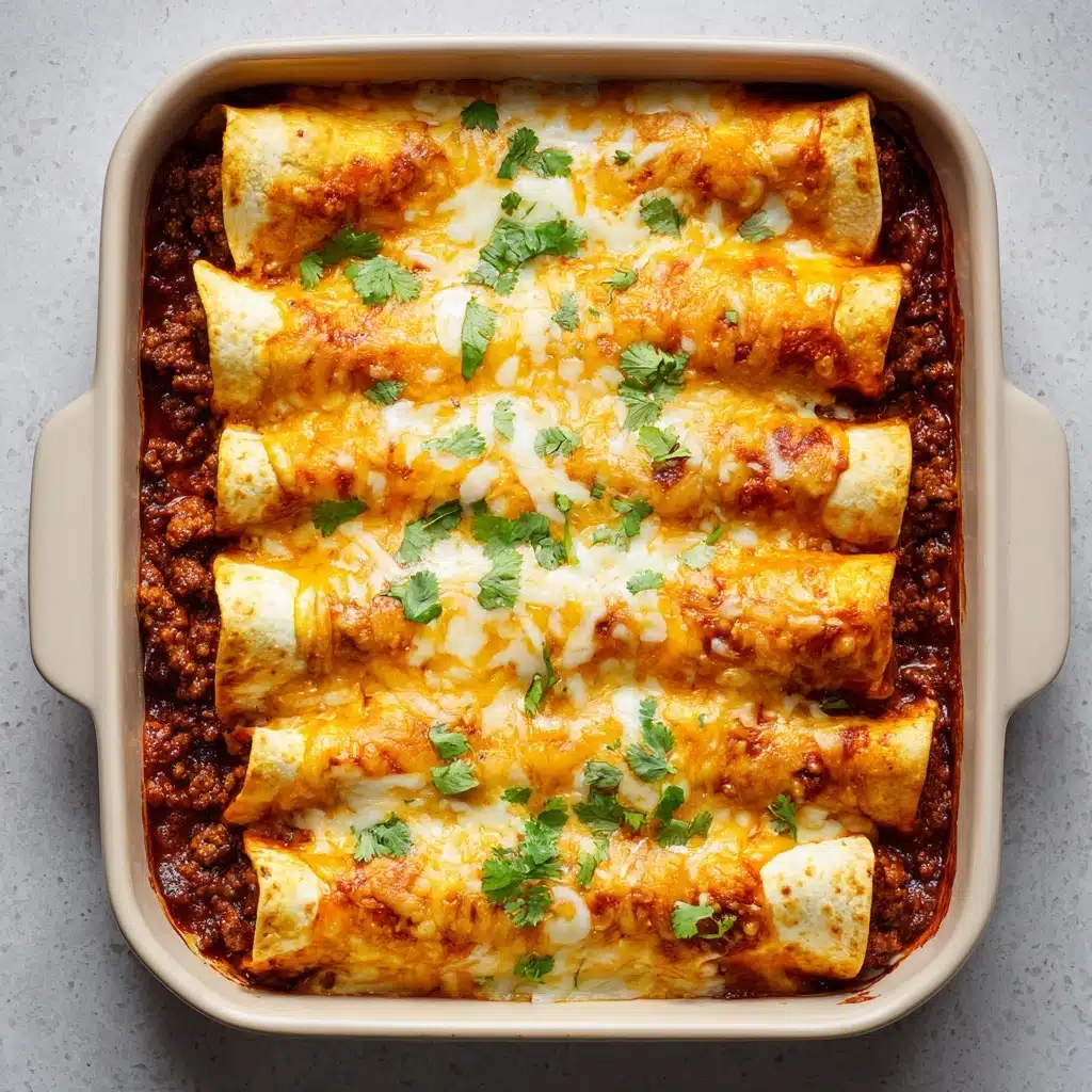 Cheesy Beef & Bean Enchiladas Recipe - Recipe Image