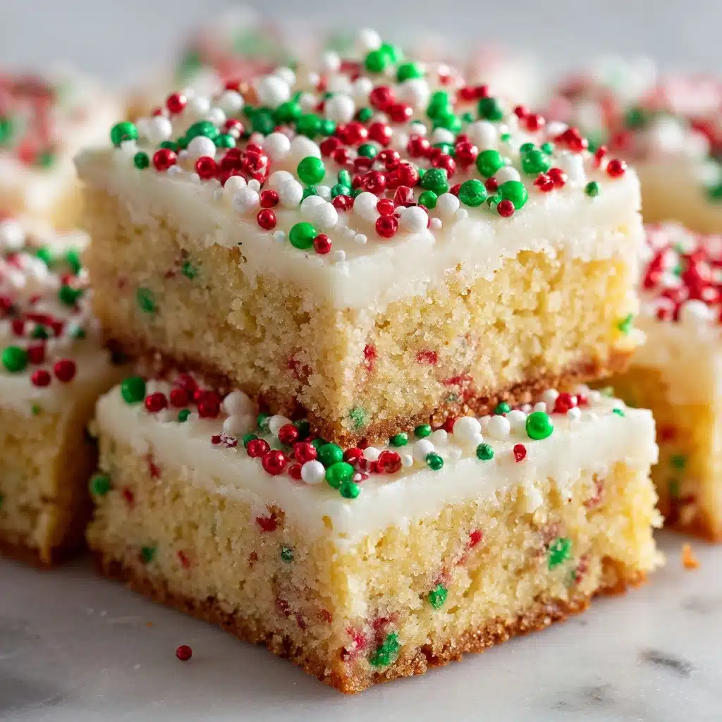 Christmas Sugar Cookie Bars Recipe - Recipe Image
