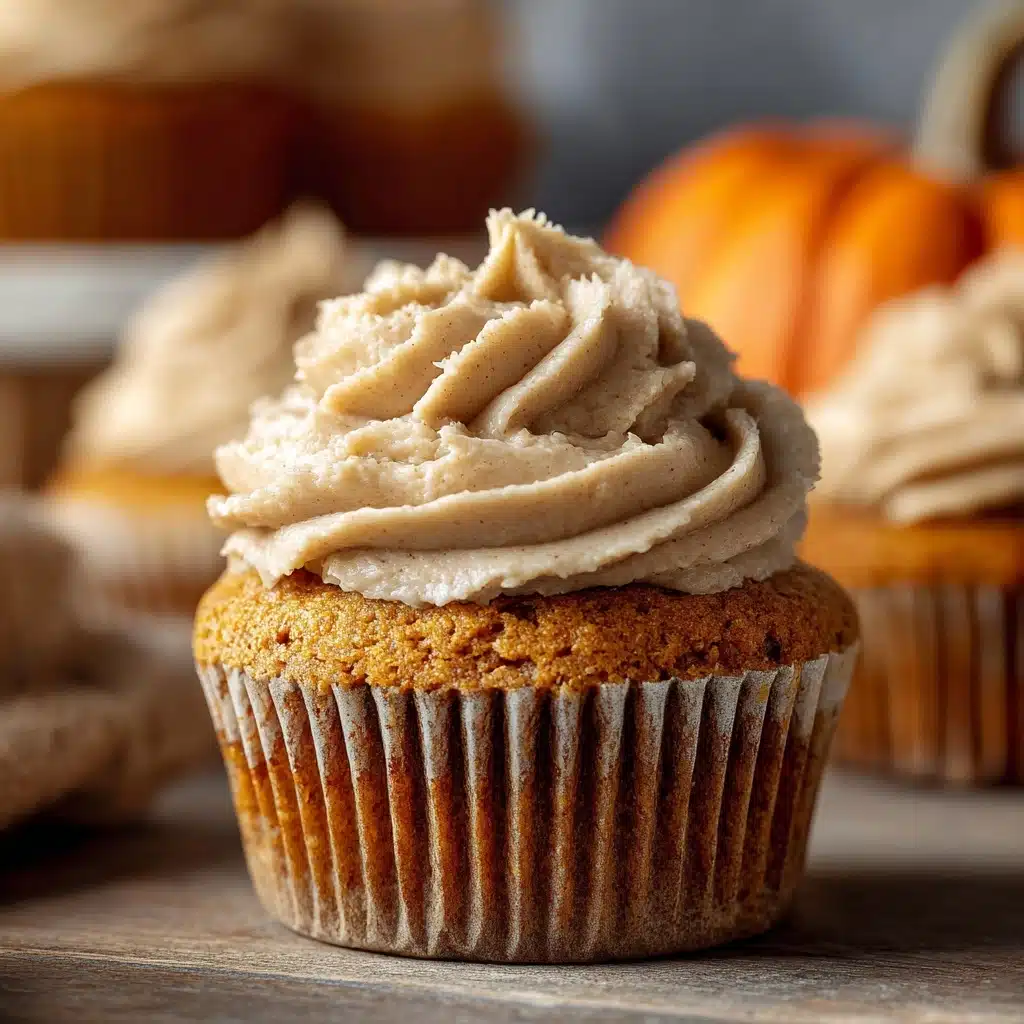 Pumpkin Cupcakes with Cinnamon Cream Cheese Frosting Recipe - Recipe Image