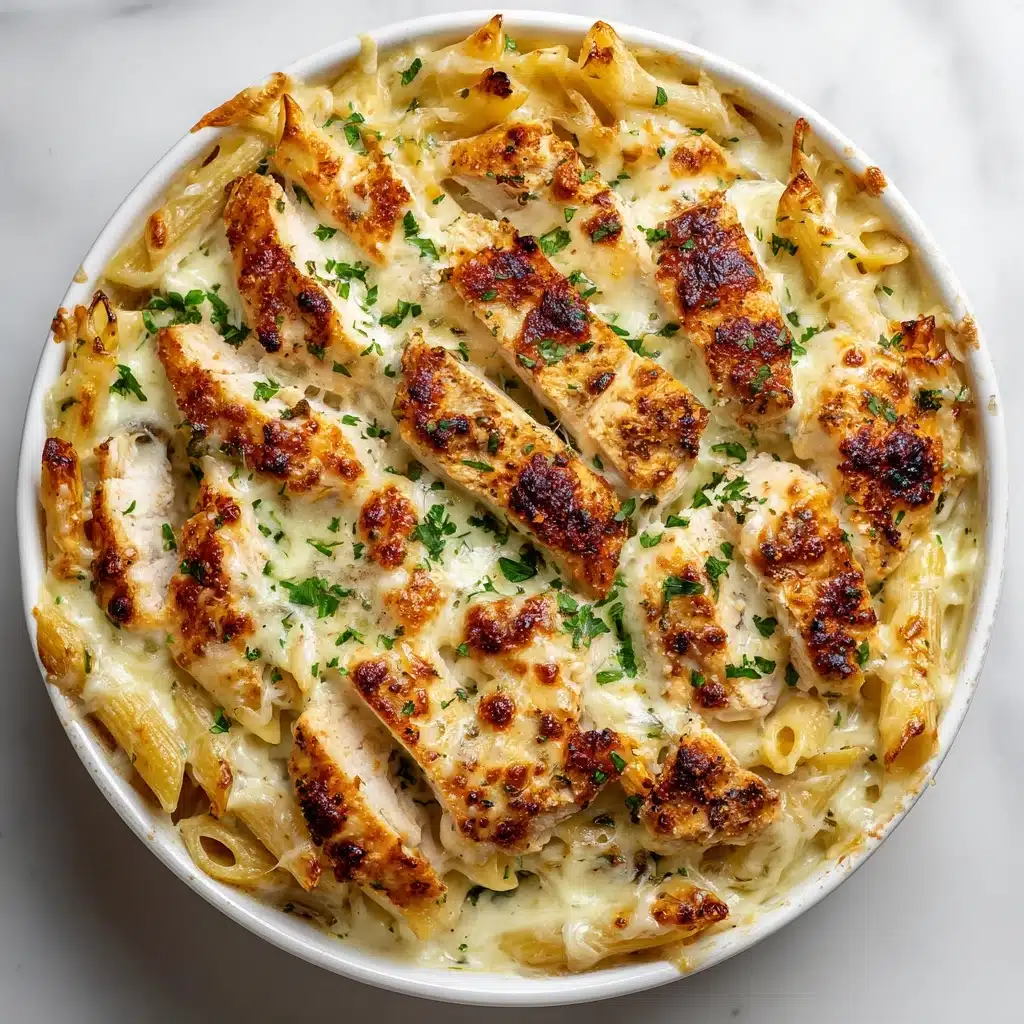 Garlic Parmesan Chicken Pasta Bake Recipe - Recipe Image