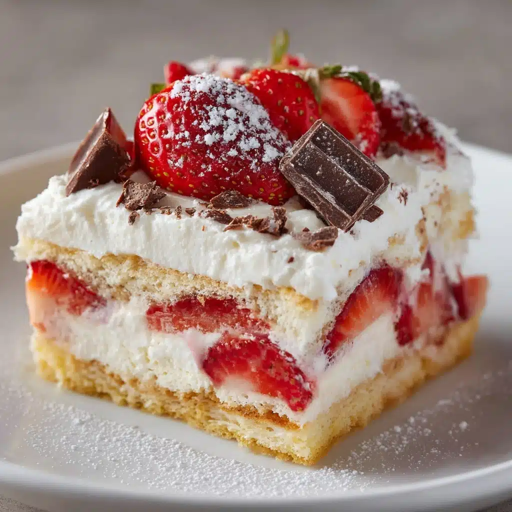 White Chocolate-Strawberry Tiramisu Recipe - Recipe Image