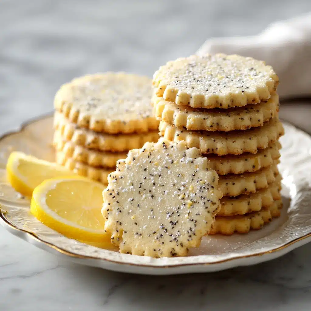 Lemon Poppy Seed Shortbread Cookies Recipe - Recipe Image