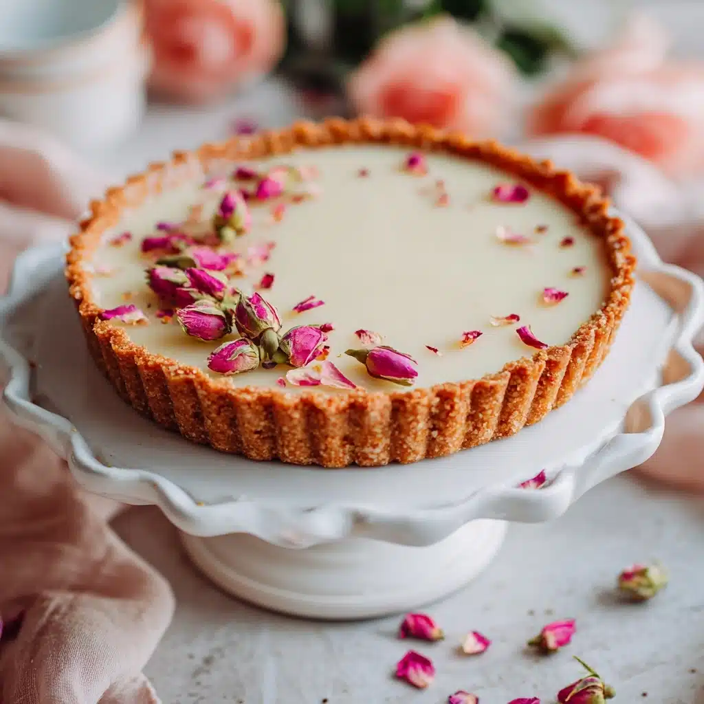 Rose Blossom Panna Cotta Tart Recipe - Recipe Image