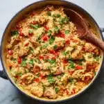 Easy One Pot Queso Chicken and Rice Recipe