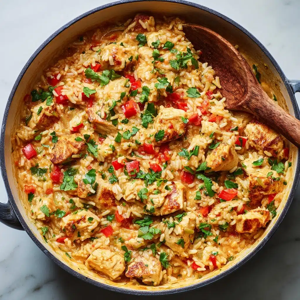 Easy One Pot Queso Chicken and Rice Recipe
