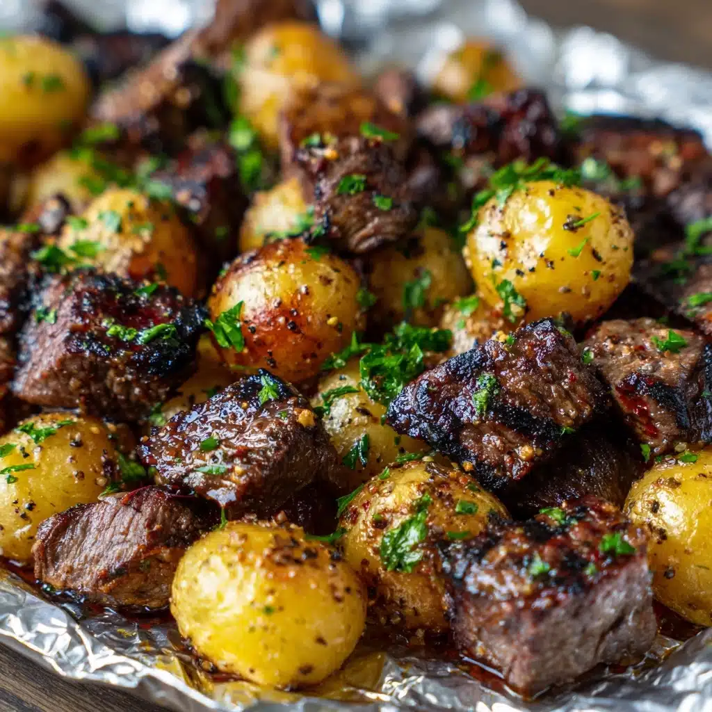 Garlic Steak and Potato Foil Packs Recipe - Recipe Image