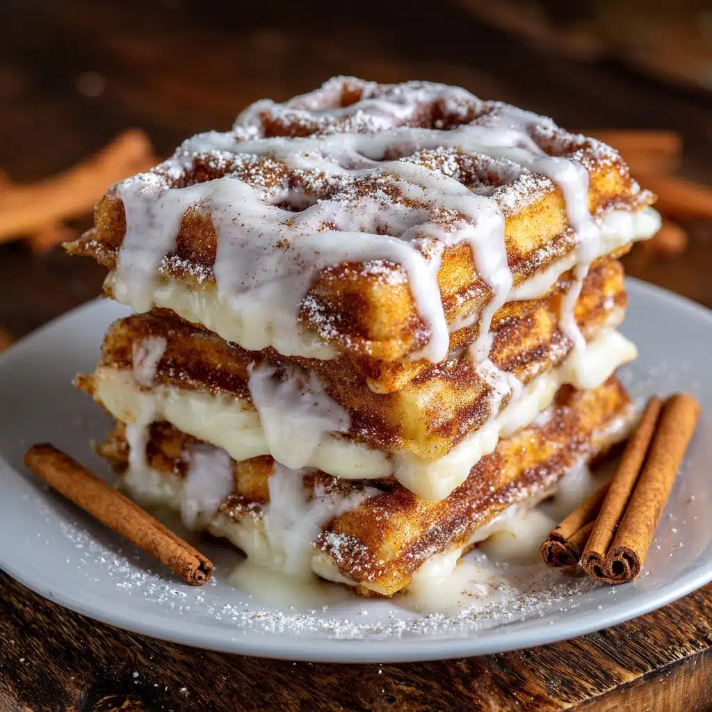 Churro Cinnamon Sugar French Toast with Cream Cheese Icing Recipe - Recipe Image