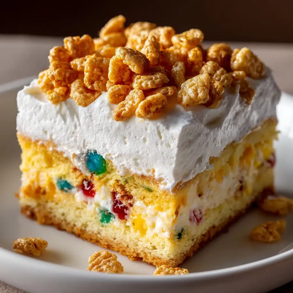 Cereal Milk Poke Cake Recipe - Recipe Image