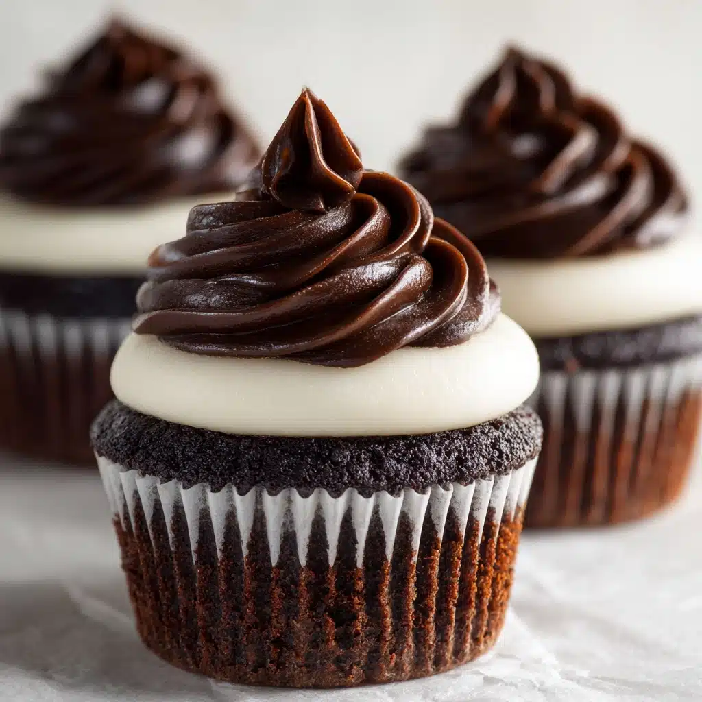Chocolate Cheesecake Cupcakes with Whipped Ganache Frosting Recipe - Recipe Image