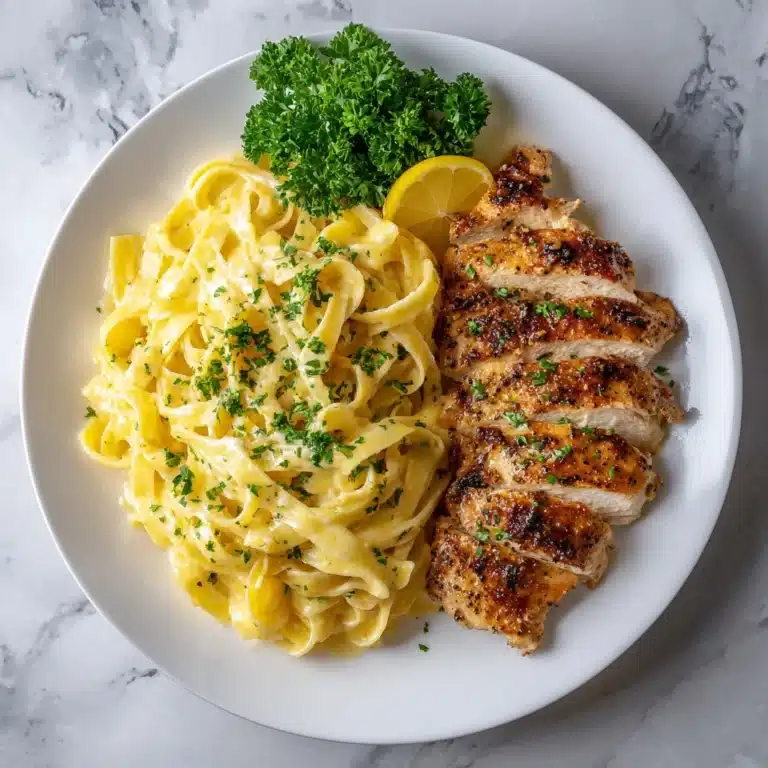 Lemon Garlic Butter Chicken with Parmesan Linguine Recipe