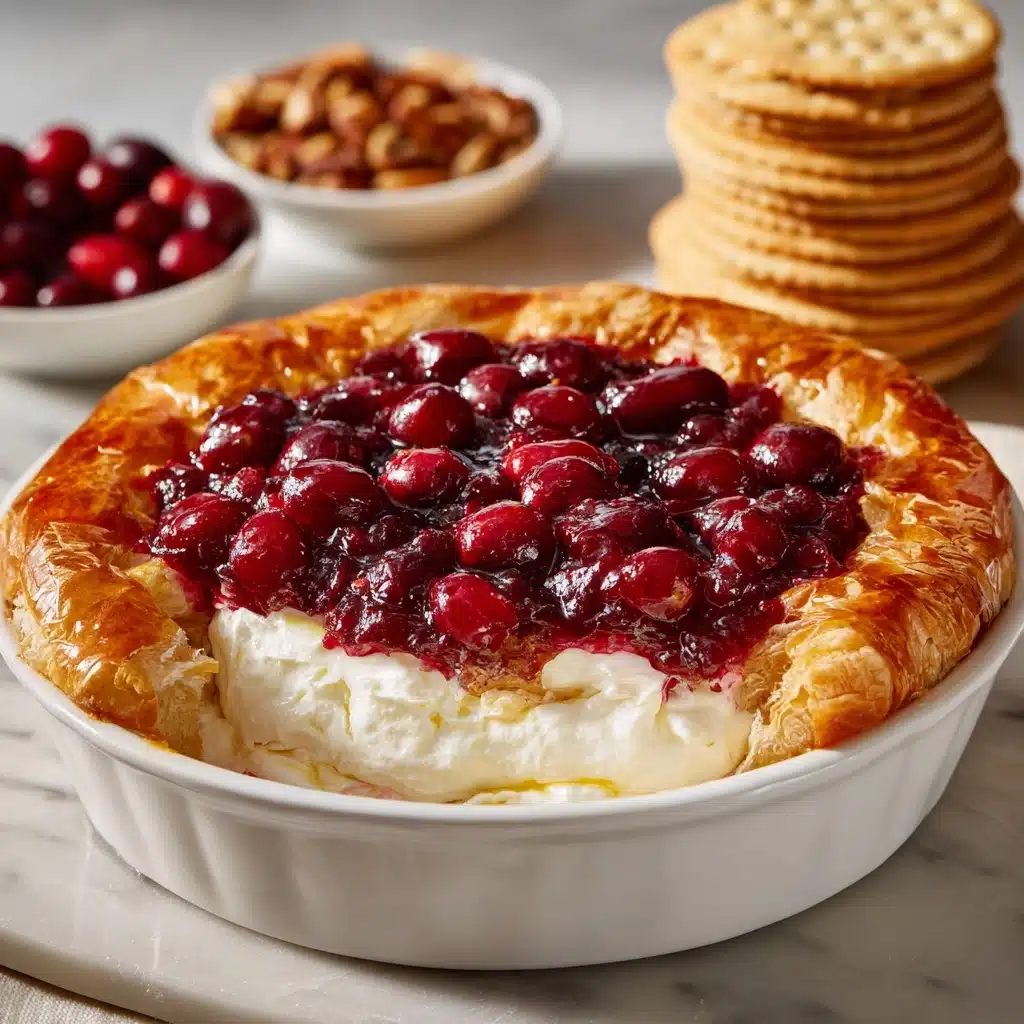 Baked Cranberry Cream Cheese Dip with a Golden Crust Recipe