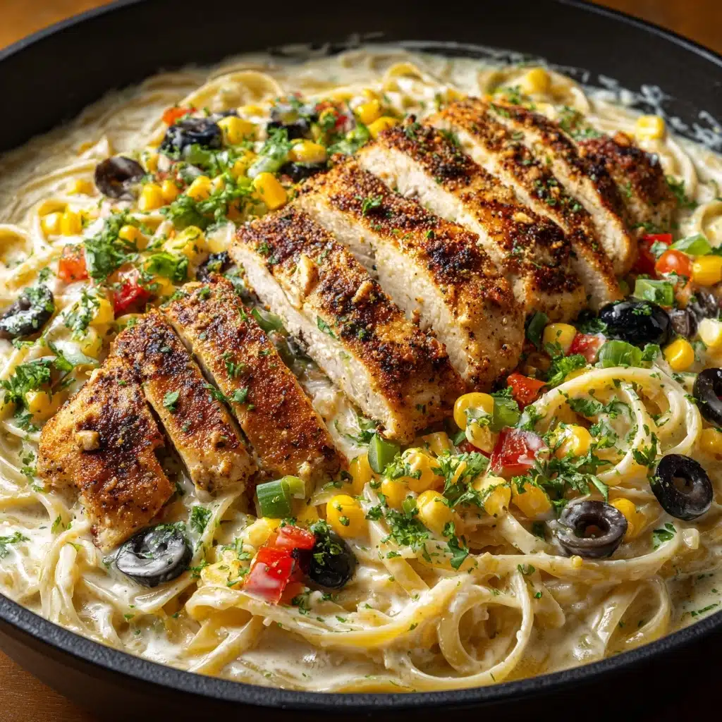 Creamy Southwest Chicken Alfredo Recipe - Recipe Image