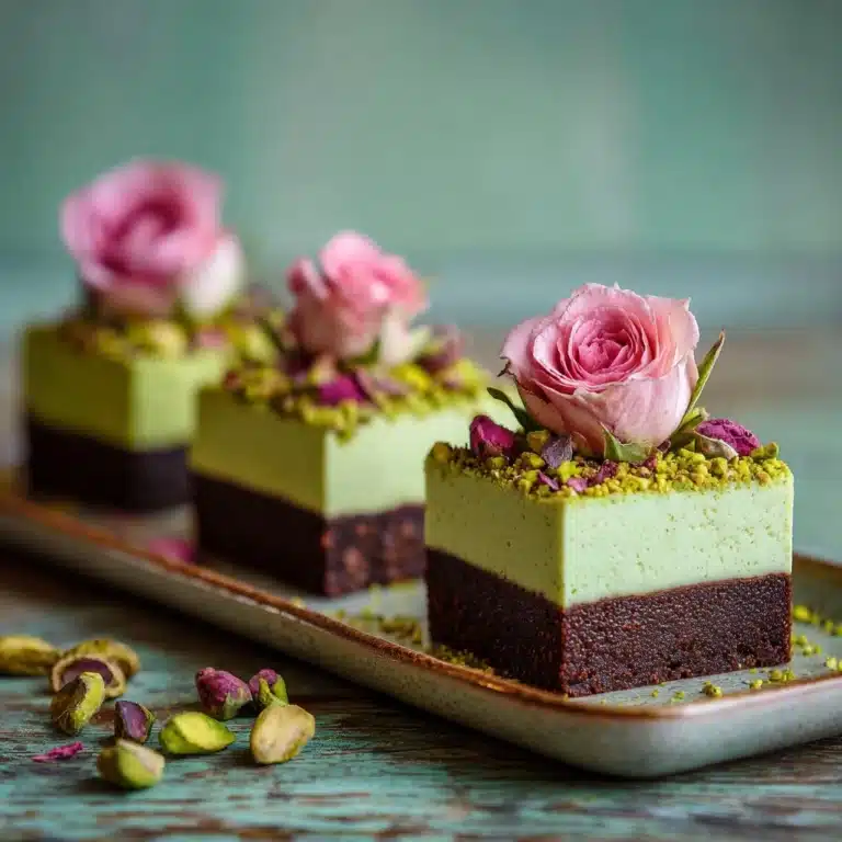 Gluten-Free Pistachio Rosewater Brownies Recipe